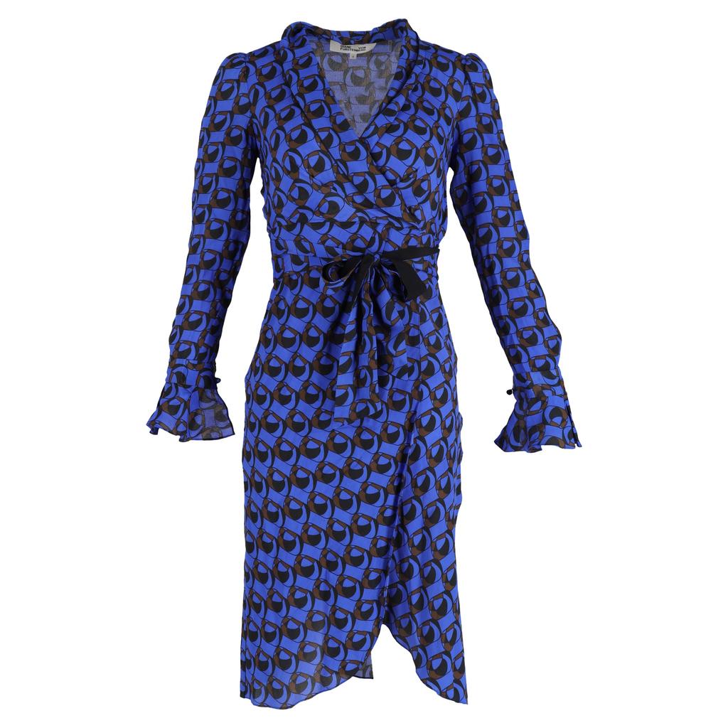 DVF ワンピース Edwina knitted jacquard wrap dress982310 Diane von Furstenberg Edwina knitted jacquard wrap dress