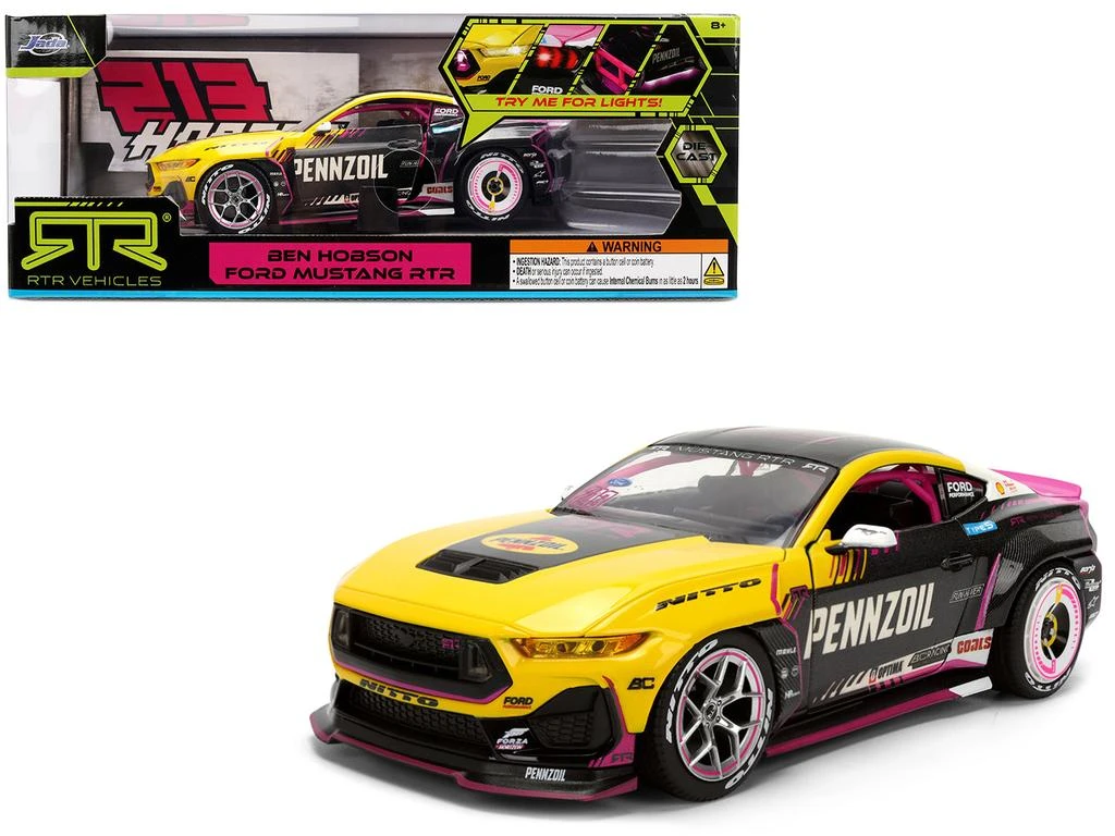 Jada Ford Mustang RTR #213 Ben Hobson Pennzoil Formula Drift PRO Championship 2025 with Lights RTR Vehicles 1/24