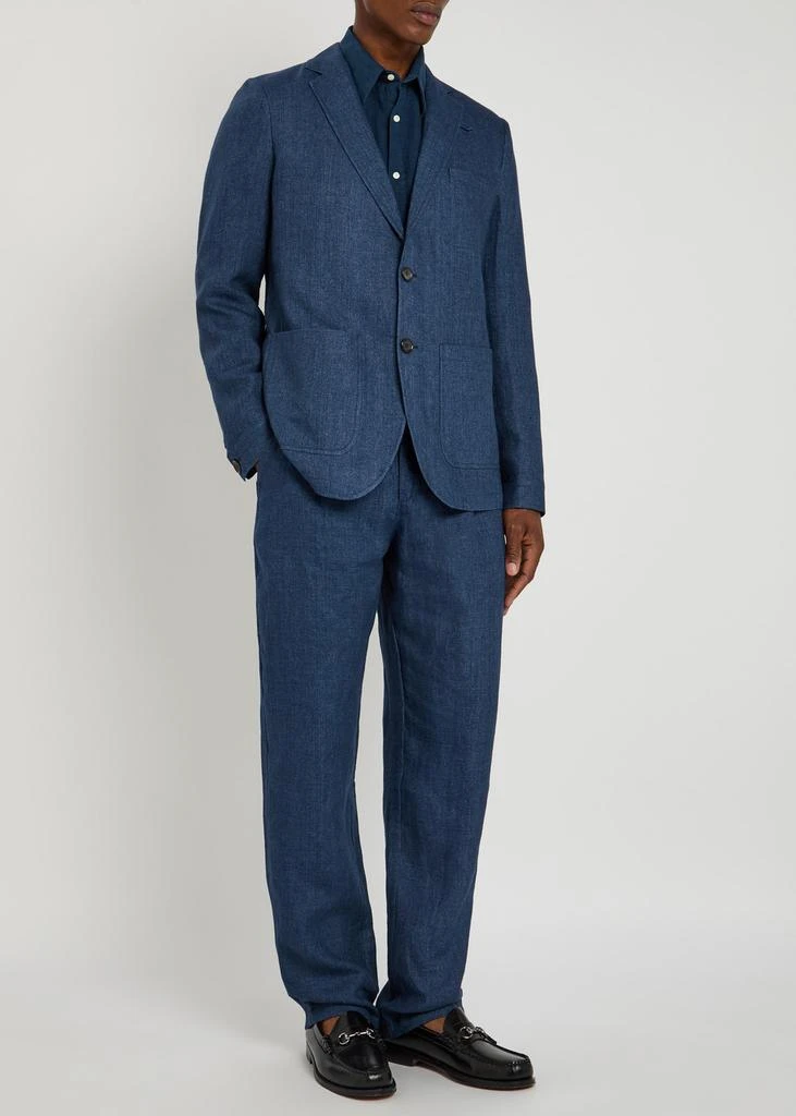 Oliver Spencer Belted linen trousers 4