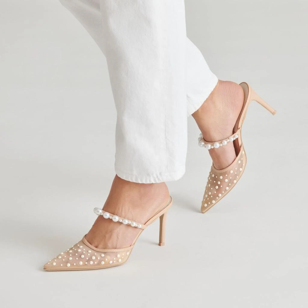 Dolce Vita Katik Pearl Heels Blush Mesh 2