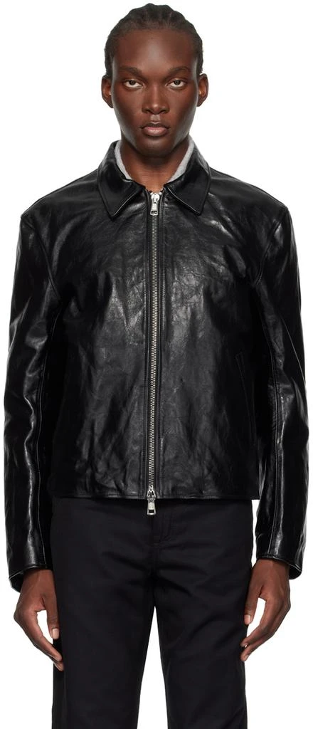 OUR LEGACY Black Mini Leather Jacket - Jackets - BeyondStyle