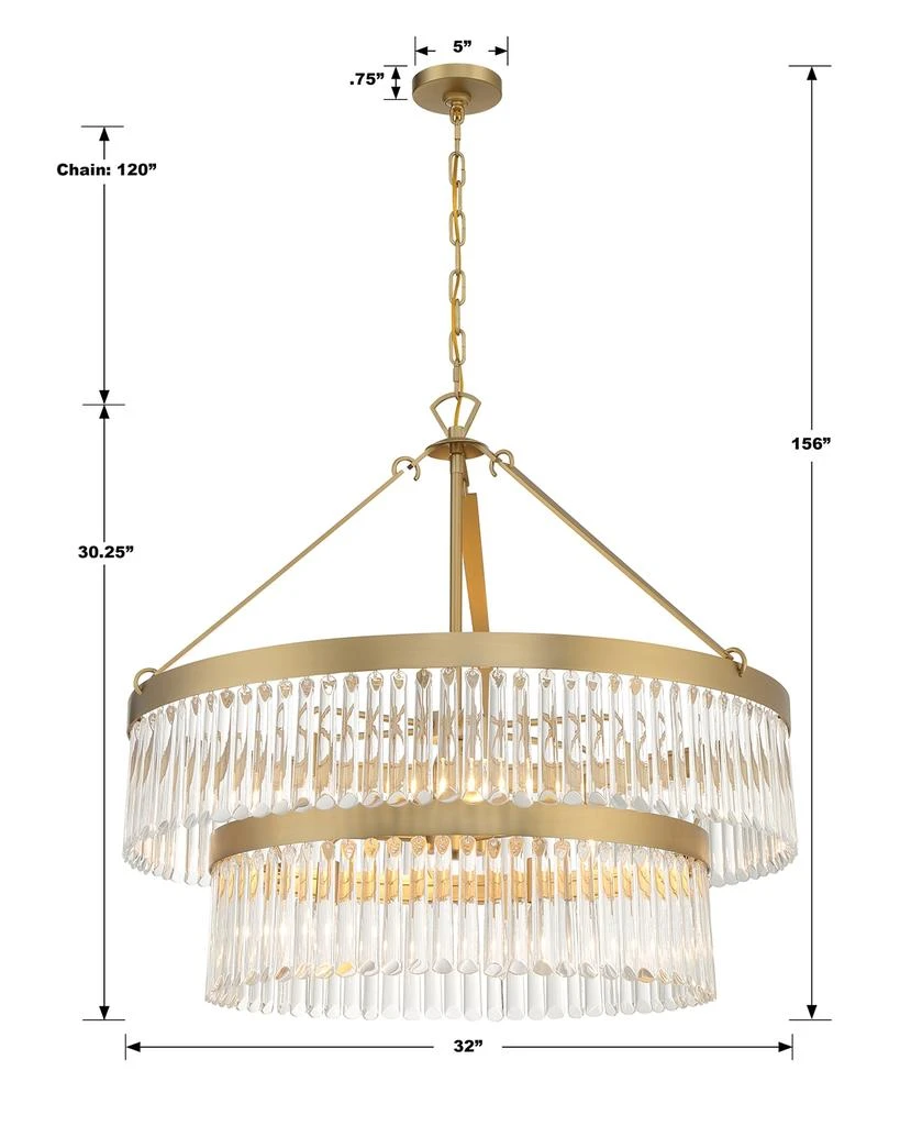 Crystorama Emory 9-Light Chandelier 6