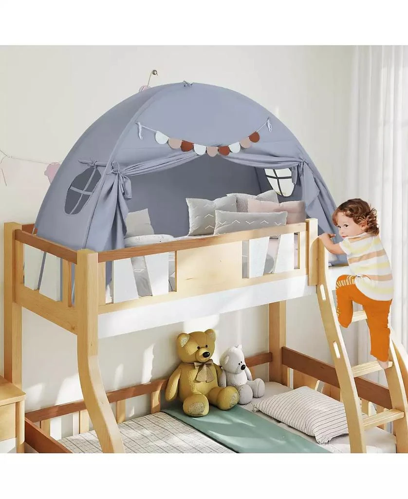 Mecale Indoor Bed Canopy Tent for Kids with 2 Windows 9