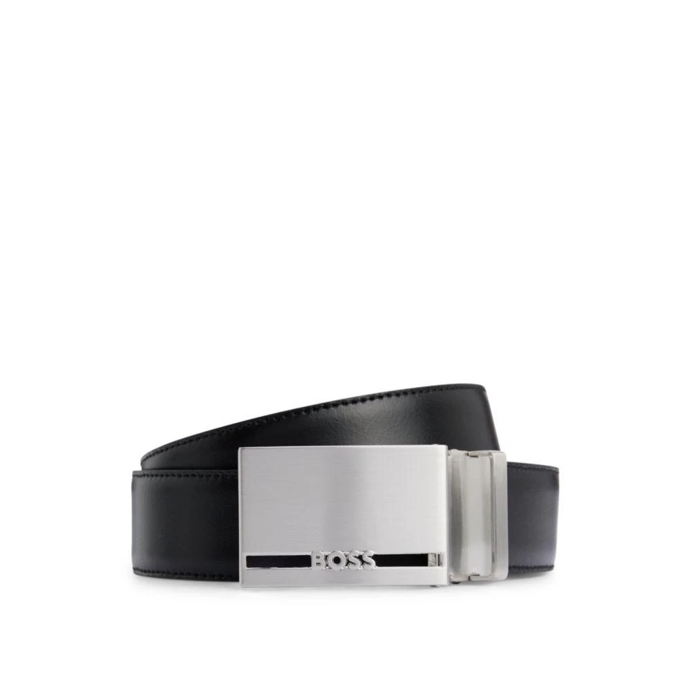 Hugo Boss Italian-leather reversible belt with branded keeper 1