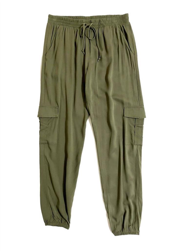 Socialite Socialite - Drawstring Stretch Waist Casual Jogger Pants