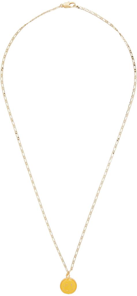 We11done Gold Smiley Necklace