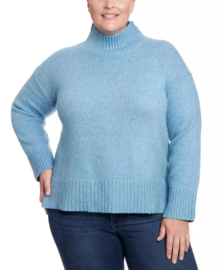 Joseph A Plus Size Plush Tunic Mock Neck Sweater 3