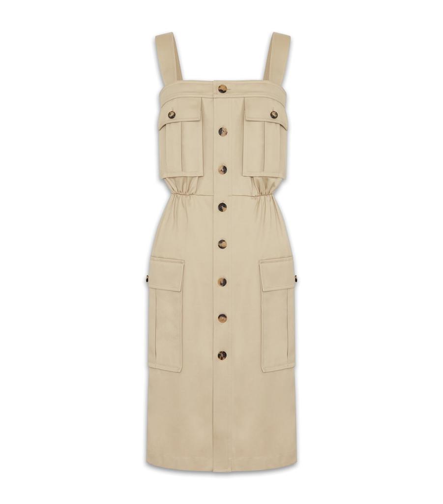 ワンピース SAINT LAURENT TWILL SAHARIENNE DRESS Saint Laurent Saharienne Shirt Dress | Neutrals | FARFETCH