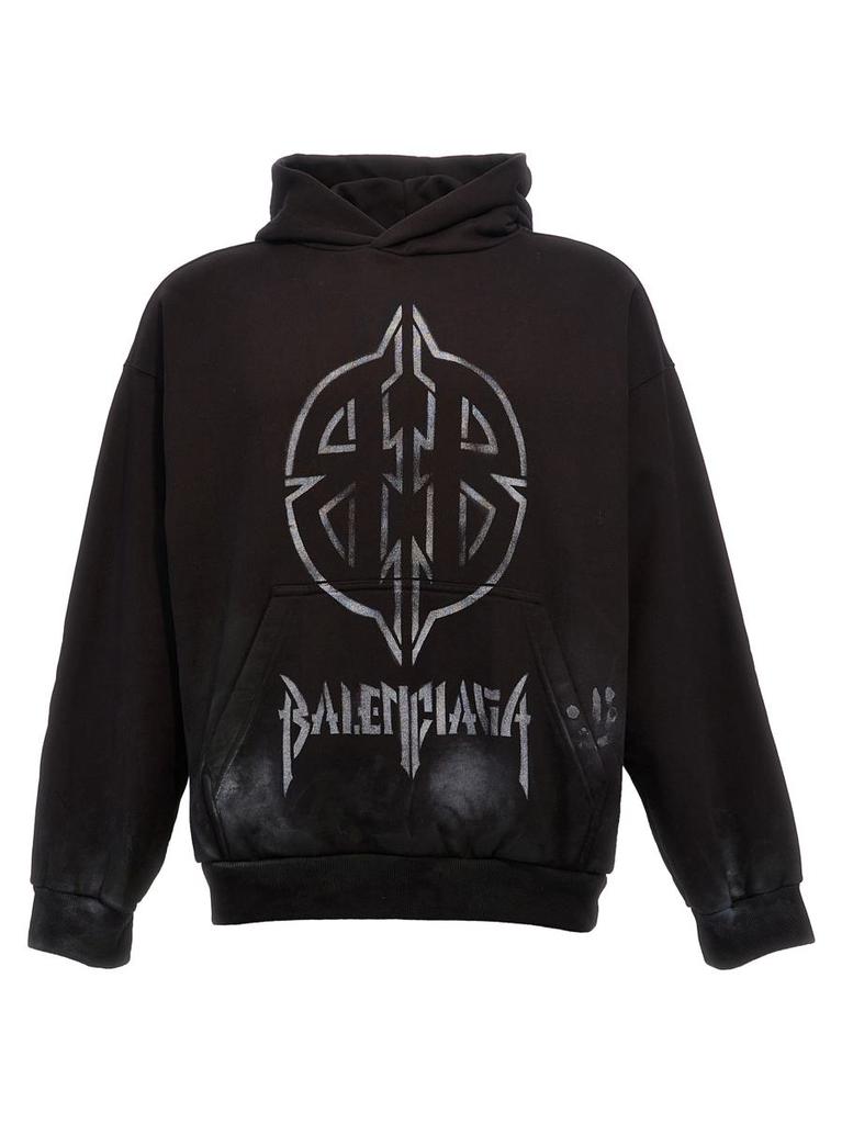 Shop Black Metal BB Stencil Hoodie on Sale at BeyondStyle