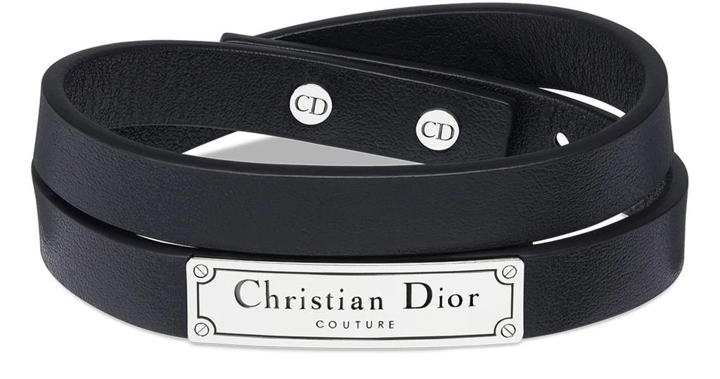 DIOR Christian Dior Couture Leather Double Bracelet 2