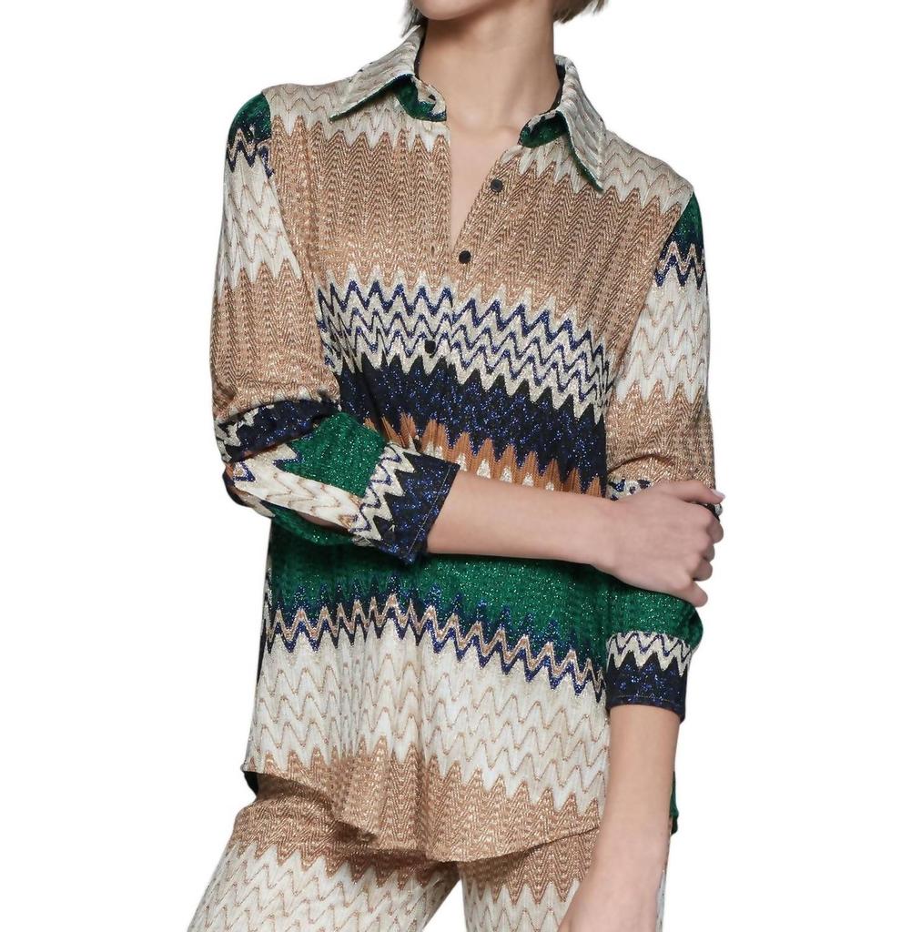 VILAGALLO Vilagallo - SPIKES PRINT TOP