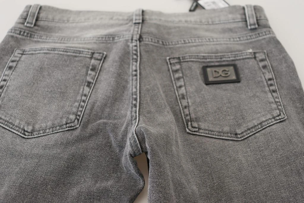 Dolce & Gabbana Dolce & Gabbana Grey Washed Cotton Skinny Denim Jeans 6