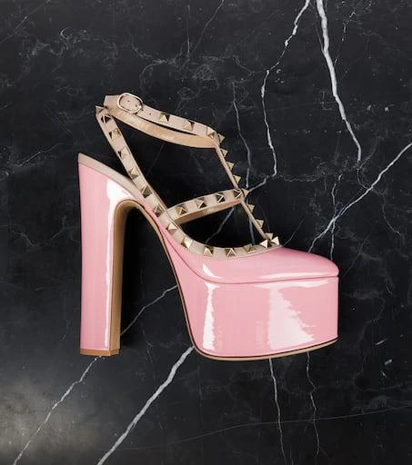 Valentino Rockstud patent leather platform pumps 6
