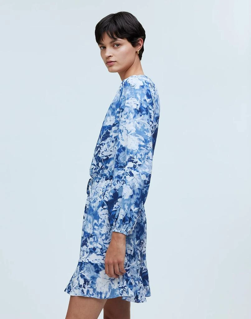 Madewell Tie-Waist Mini Shirtdress in Floral Crepe 3