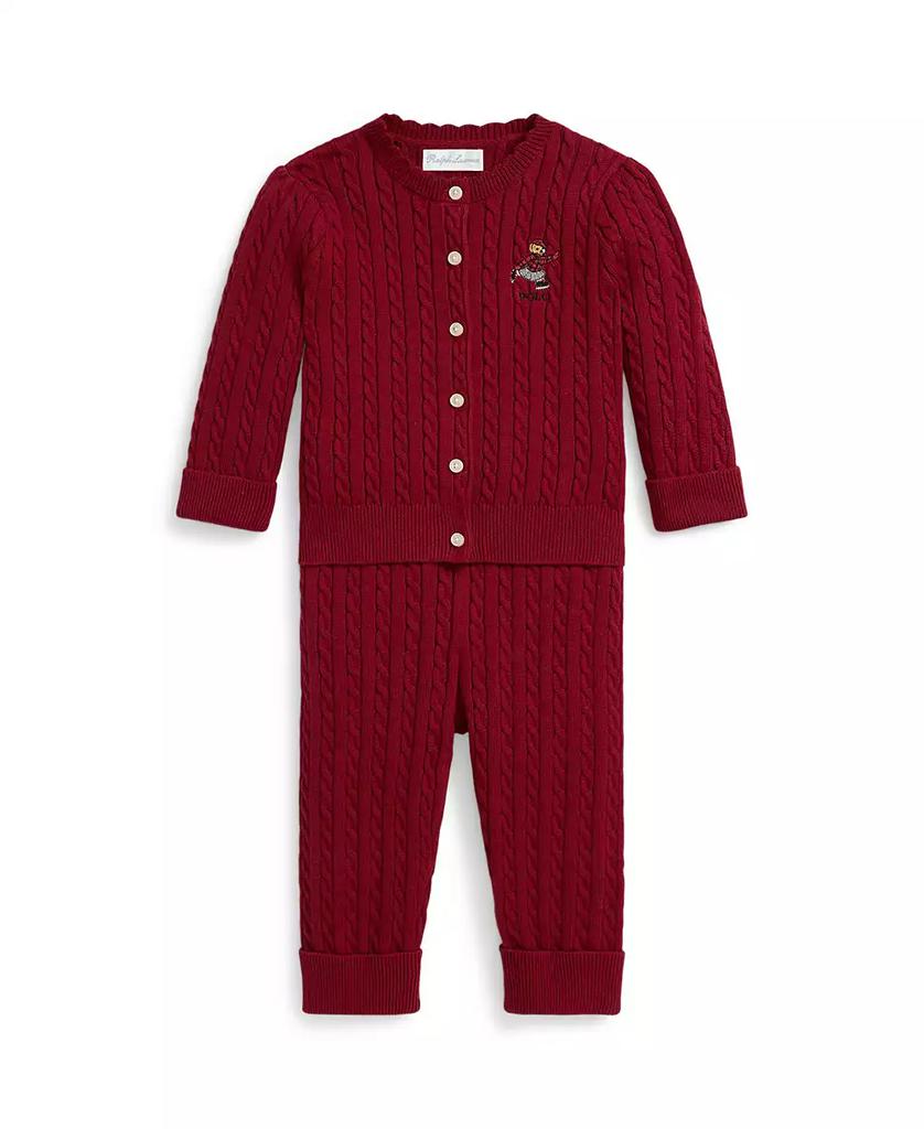 Ralph Lauren Baby Girls Cardigan and Pants, 2-Piece Set