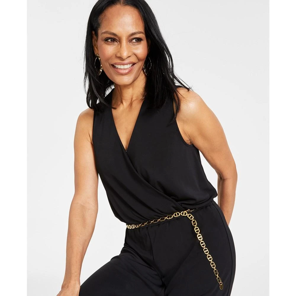 INC International Women's Chain-Belt Jumpsuit, Created for Macy's 4