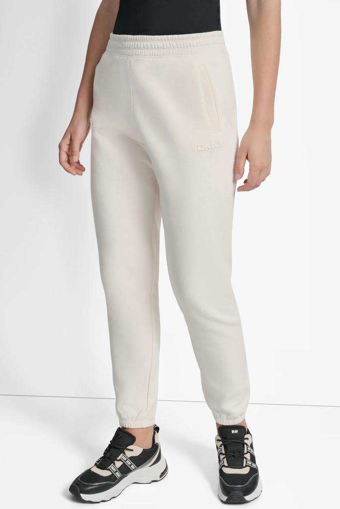 DKNY LOGO-EMBOSSED SLIM JOGGER