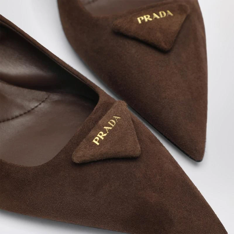 Prada Cocoa-colored suede pumps 5