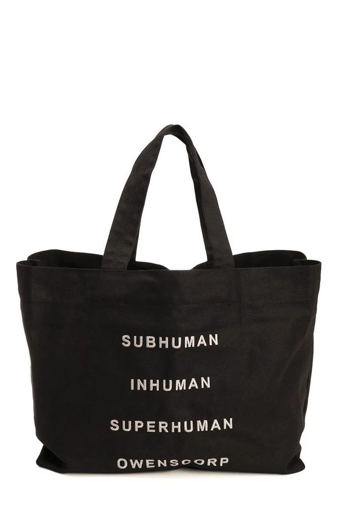 Rick Owens Rick Owens Slogan Embroidered Beach Tote Bag 1