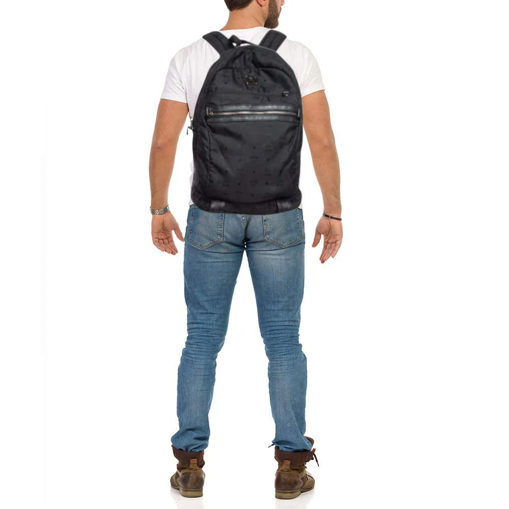 MCM MCM Black Visetos Nylon Stark Backpack 2