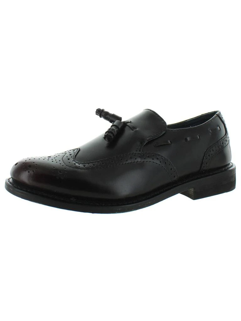 Executive Imperials Mens Leather Slip On Wingtip Shoes 1