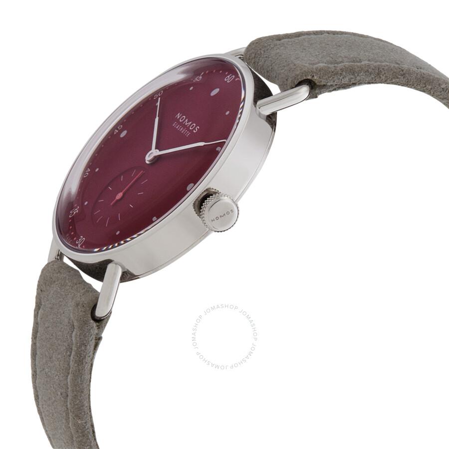 Nomos Glashutte Metro 33 Automatic Muted Red Dial Watch 1123
