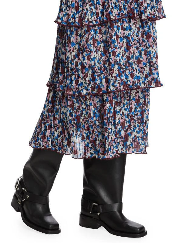 Ganni Tiered Georgette Midi-Dress 4