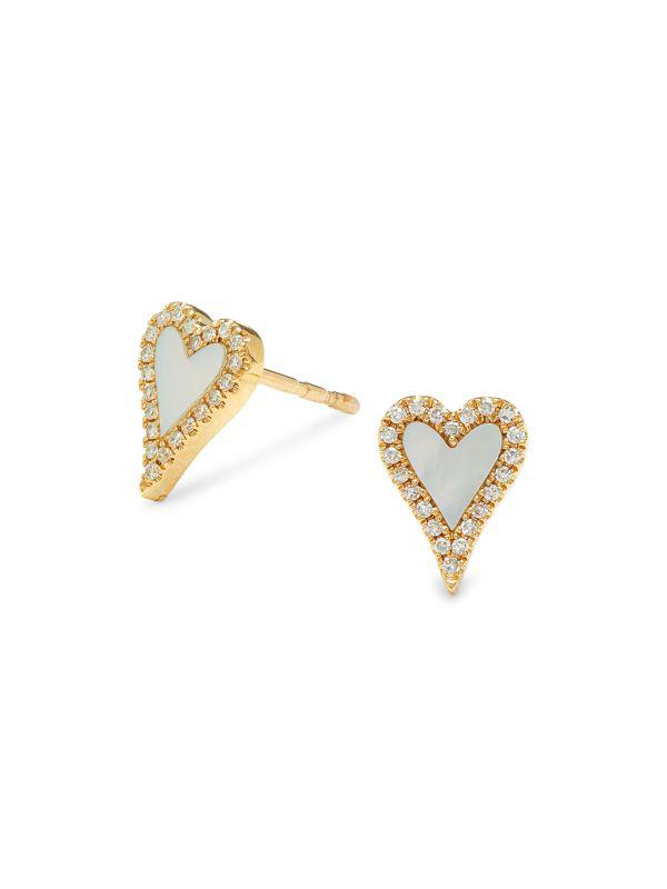 まゆ Saks Fifth Avenue 14K Yellow Gold, 0.13 TCW Diamond & Mother