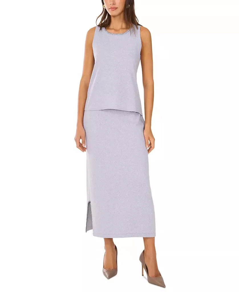 Vince Camuto Women's Whipstitched Midi Sweater Skirt 3