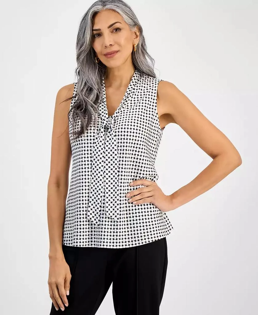 Kasper Women's Tie-Neck Sleeveless Top, Regular & Petite 1