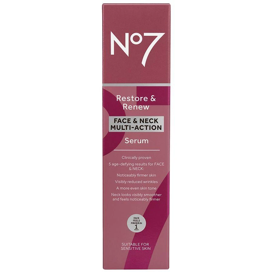 No7 Restore & Renew Face & Neck Multi Action Serum 9