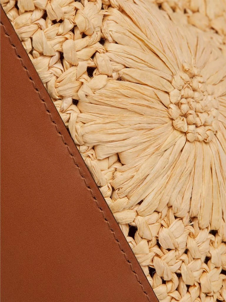 Strathberry Medium Lana Floral-Detailed Raffia & Leather Shoulder Bag 3