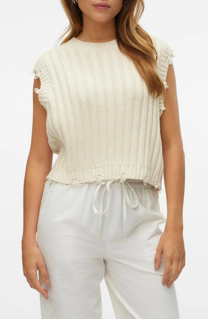 VERO MODA Danna Distressed Sleeveless Sweater 1