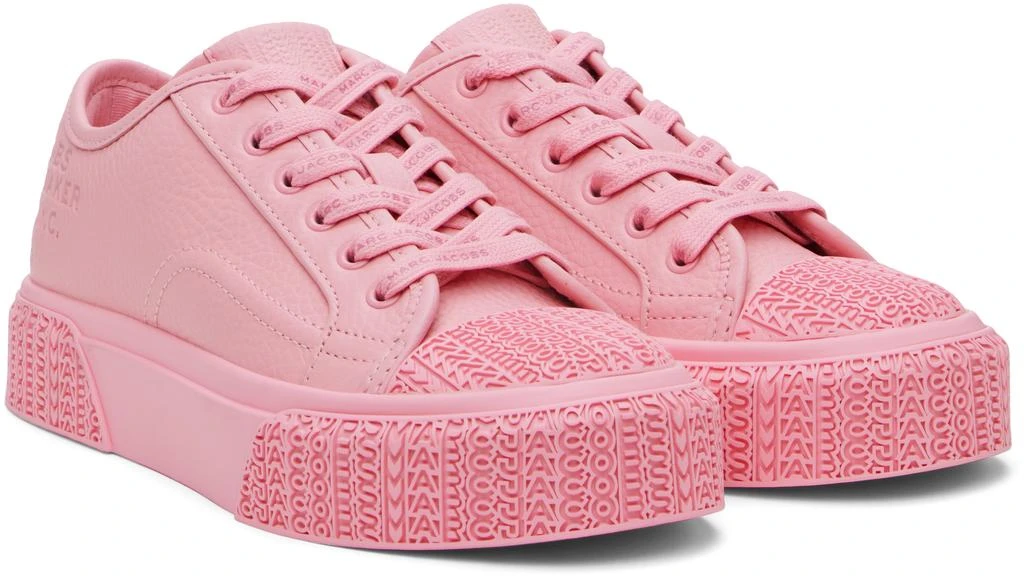 Marc Jacobs Pink 'The Leather' Sneakers 4