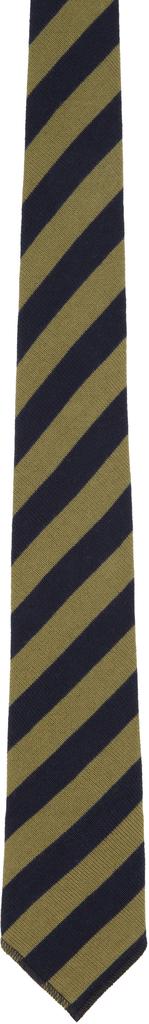 Engineered Garments Khaki & Navy Knit Tie