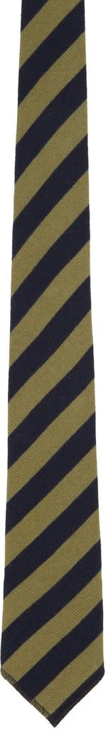 Engineered Garments Khaki & Navy Knit Tie 1