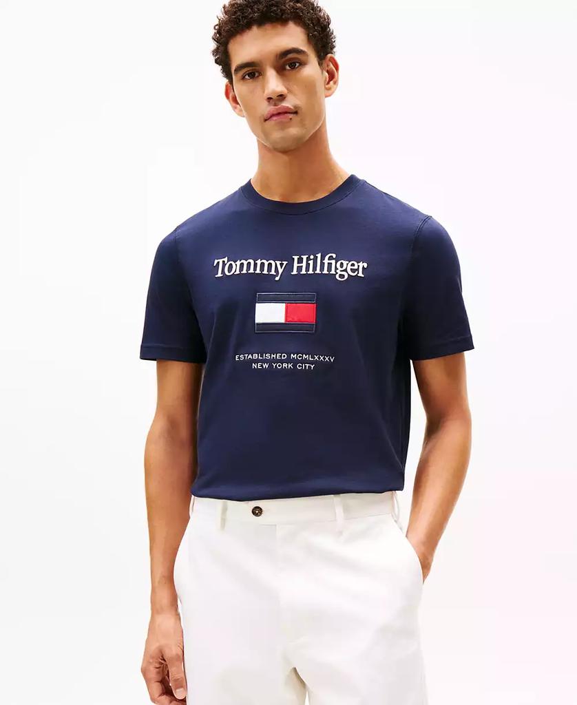 Tommy Hilfiger Men's Logo Embroidered Flag T-Shirt