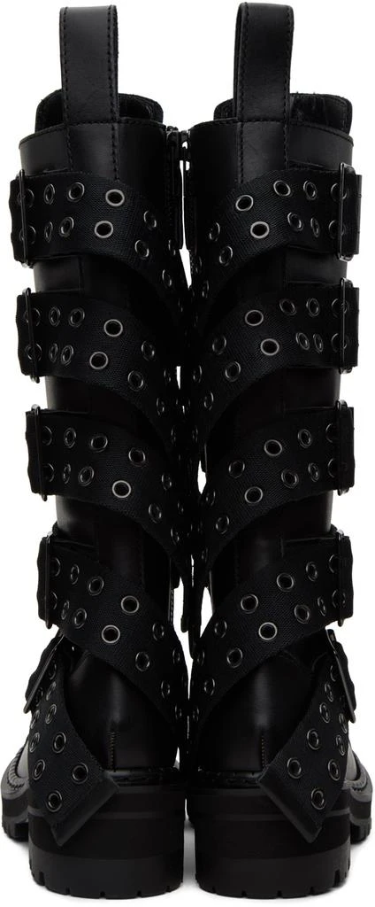 Junya Watanabe Black Steer Oiled Belt Boots 2