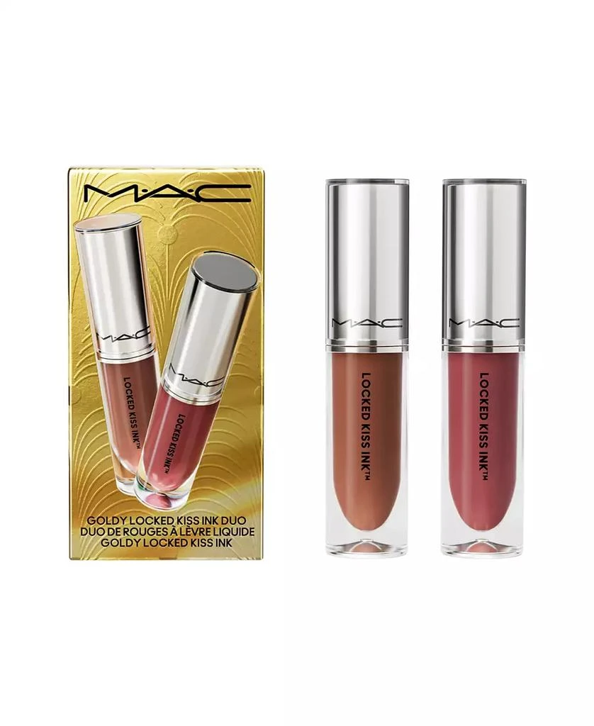 MAC 2-Pc. Goldy Locked Kiss Ink Liquid Lipstick Gift Set 8