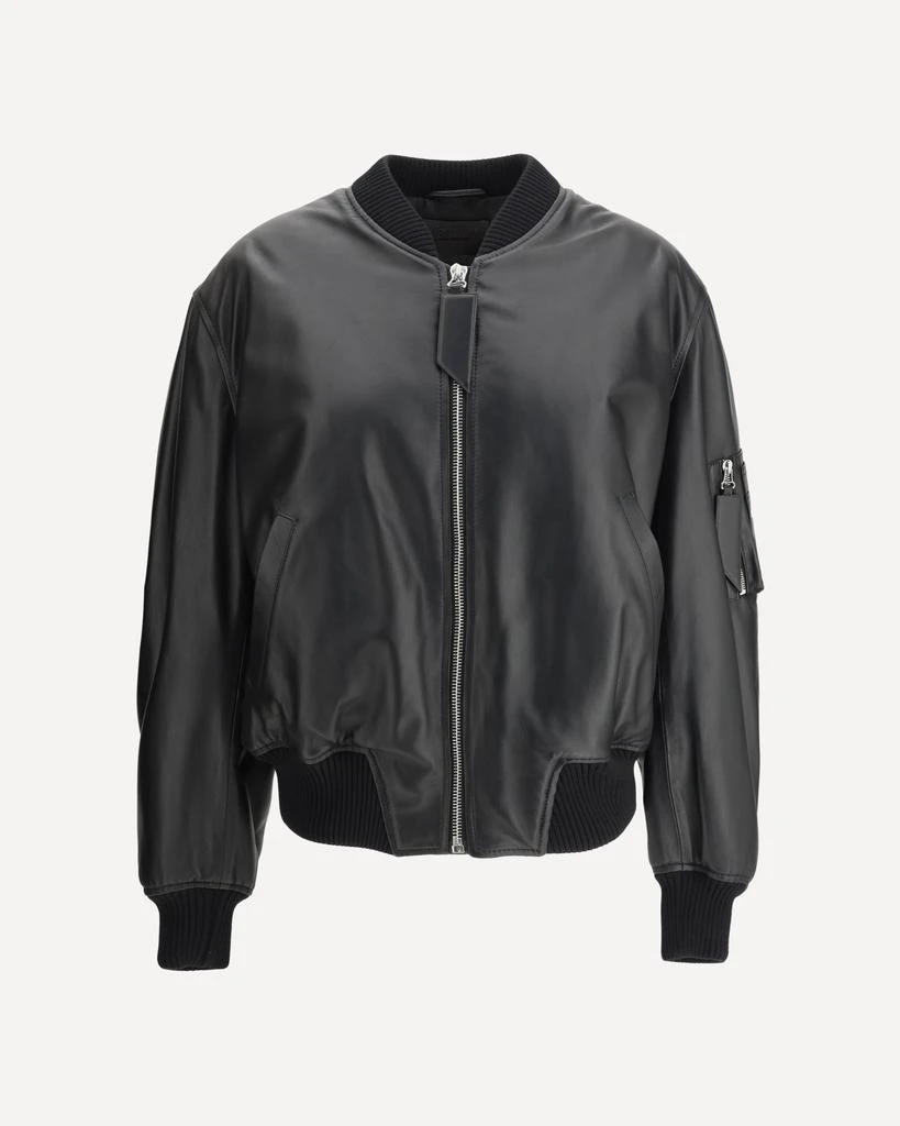 The Attico THE ATTICO | Leather Anja Bomber Jacket | Female | 38 2