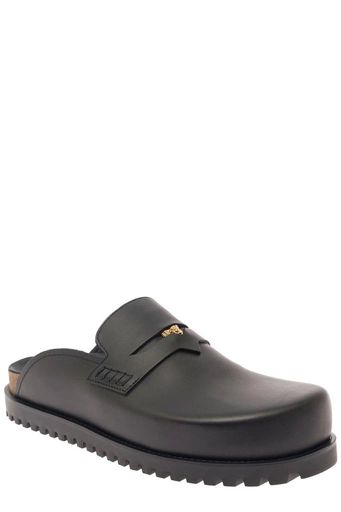 Versace Versace Medusa Head Logo Plaque Slip-On Sandals 2