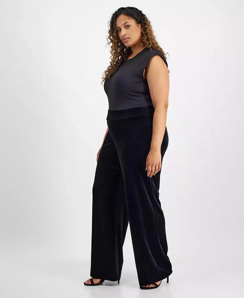 Anne Klein Plus Size Velour Pull-On Pants 3