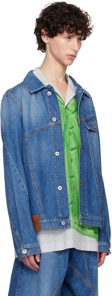 JW Anderson Blue Asymmetrical Denim Jacket 2