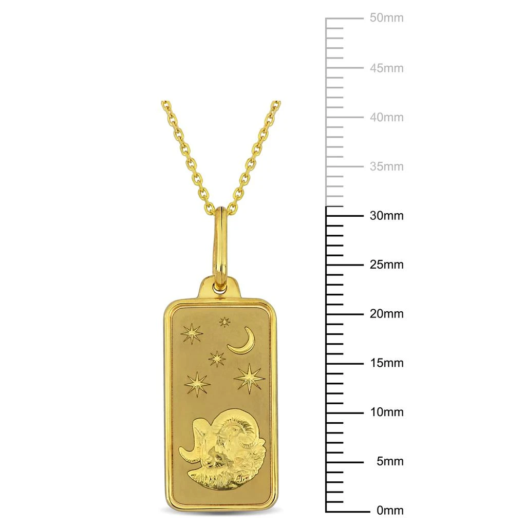 Mimi & Max Aries Horoscope Necklace in 10k Yellow Gold 3