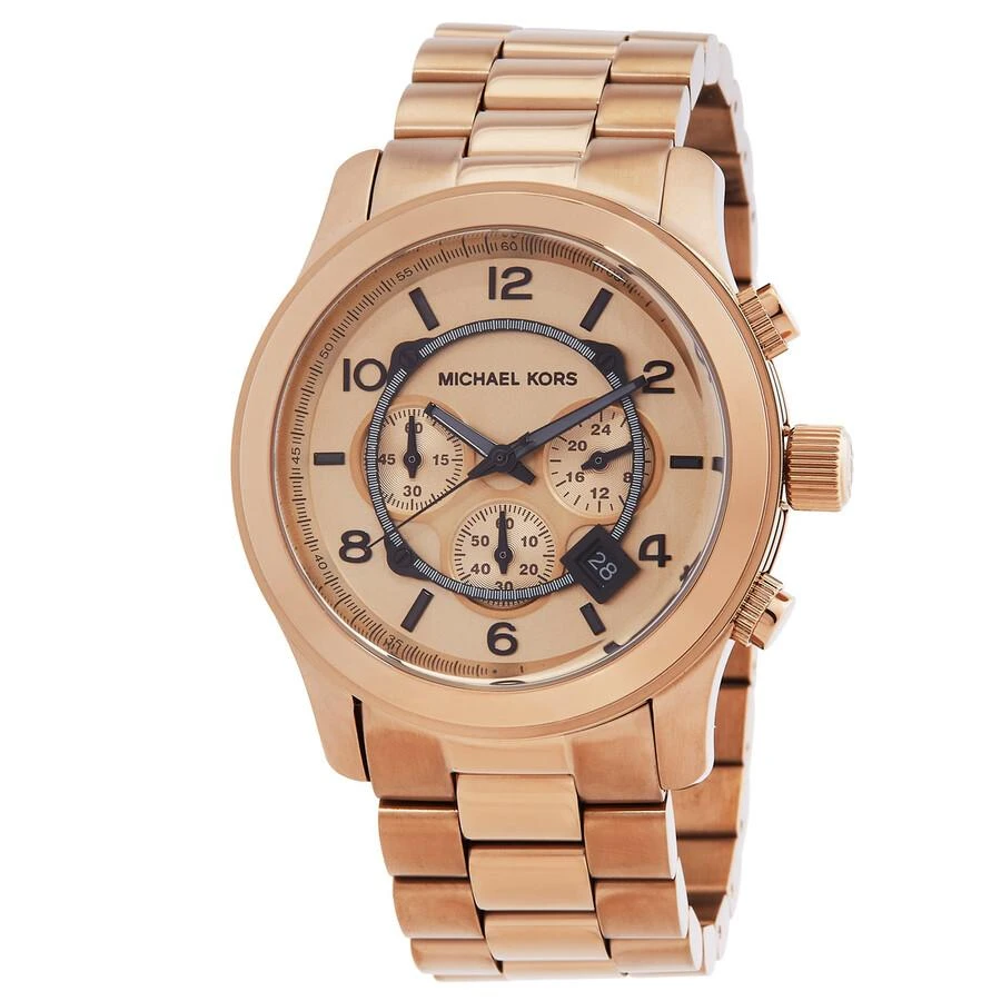 Chronograph Quartz Beige Gold-Tone Dial Men display picture 3