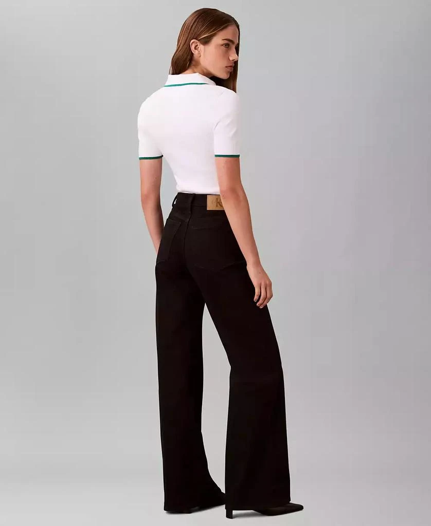 Calvin Klein Women's Ultra High Rise Wide Leg Jeans 5