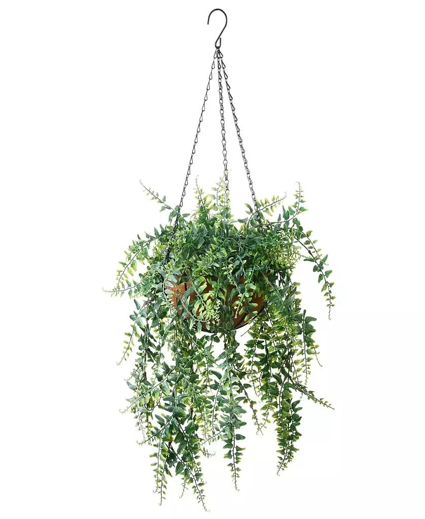 National Tree Company 21 Fern Leaves Hanging Basket 1