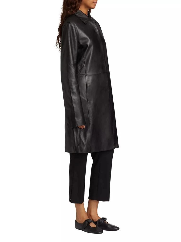 Loulou Studio Leather Knee-Length Coat 4