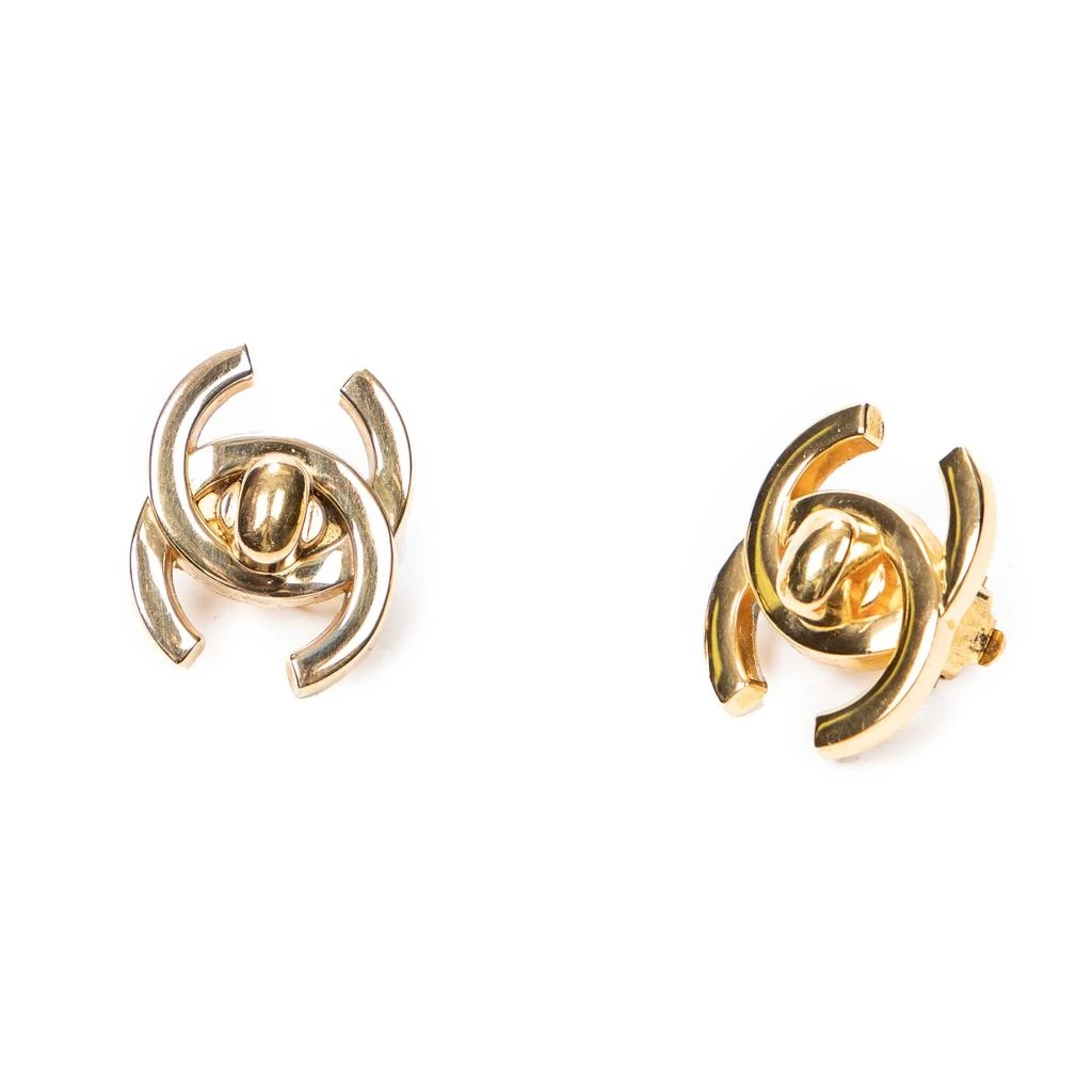 Chanel CC Turn Lock Clip On Earrings 1