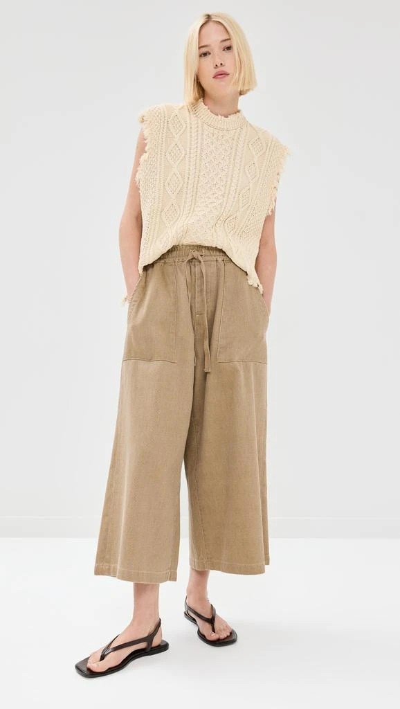 Denimist Palazzo Drawstring Utility Pants 4